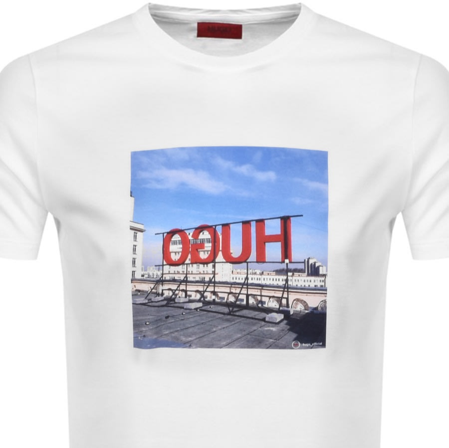 Alternative Image for ProductHUGO Dus Logo T Shirt White2